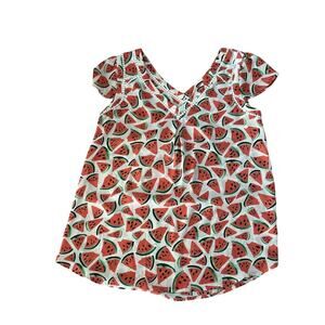 Maeve Anthropologie Watermelon Fruit Top Size 0 Summer Blouse